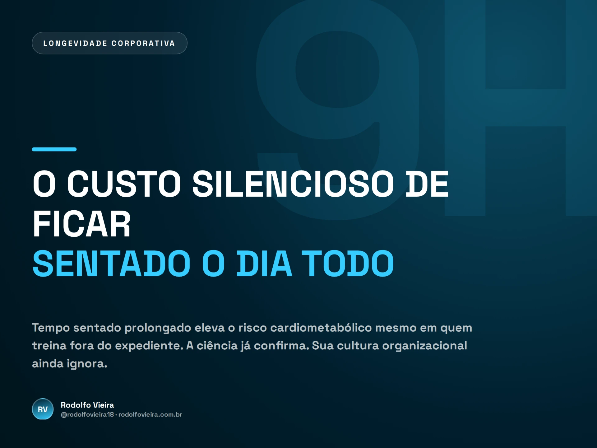 Sedentarismo corporativo e cultura de produtividade